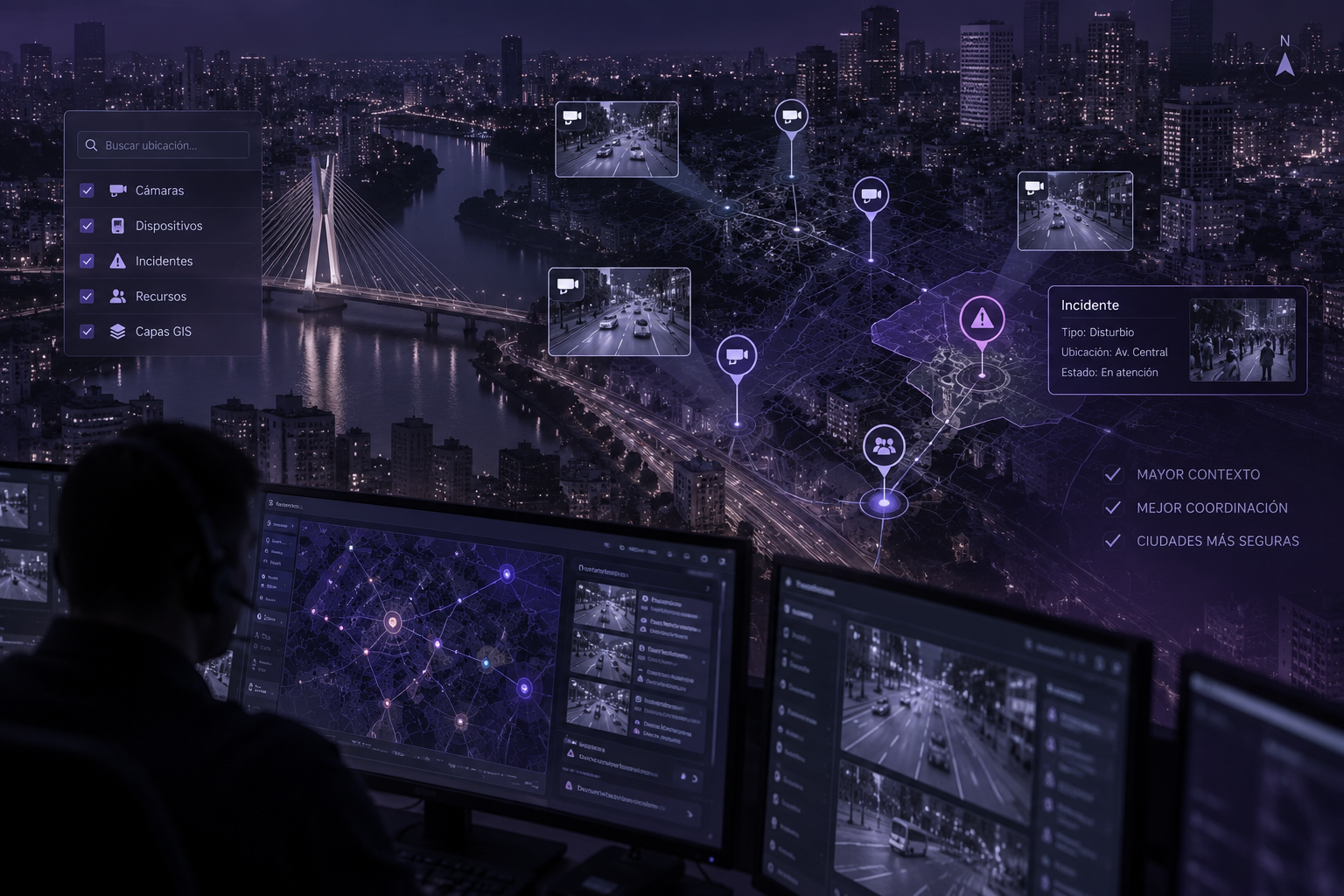 Videovigilancia integrada con GIS