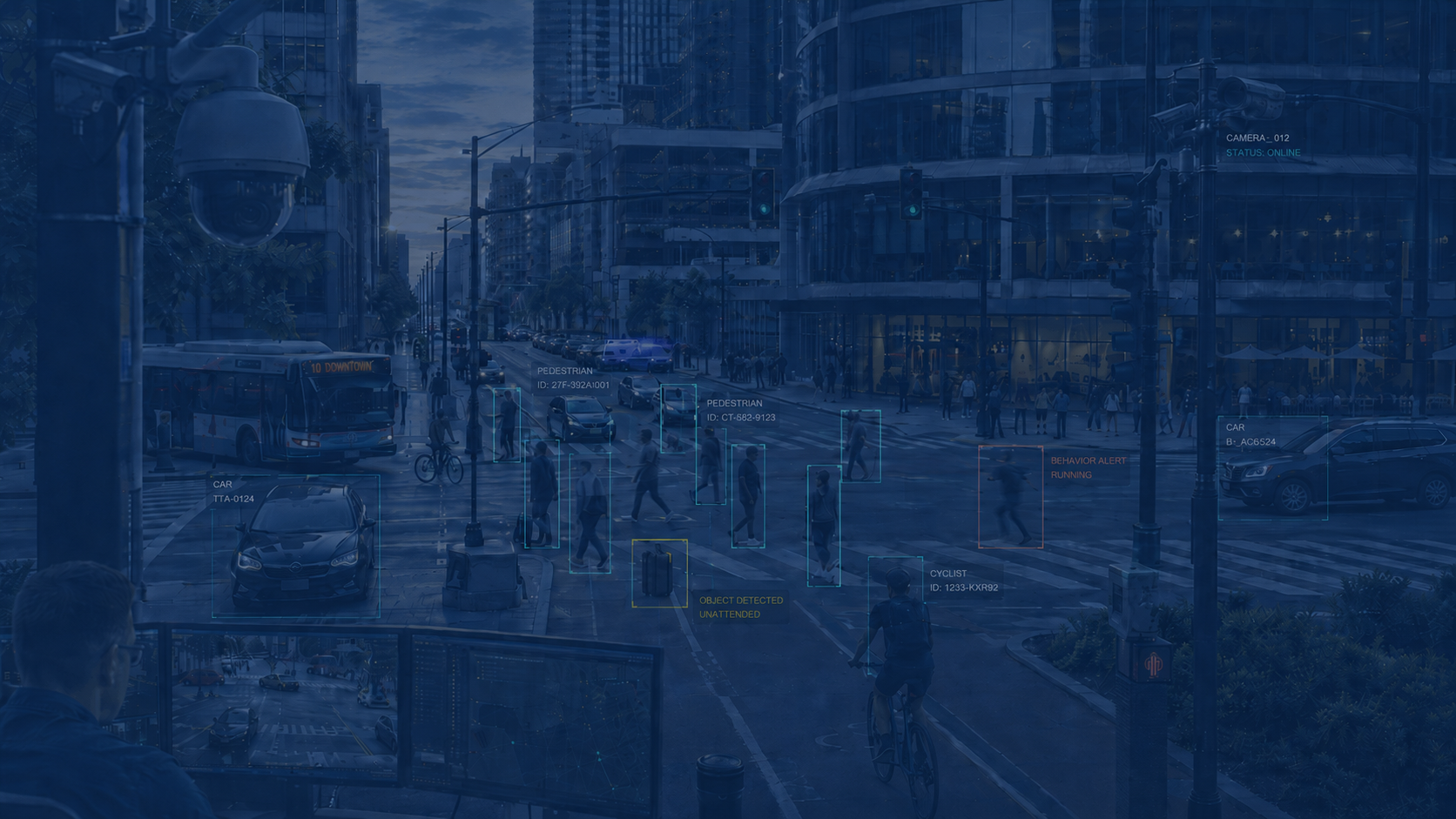 Monitoreo y análisis con video inteligente, sensores IA y plataforma de seguridad para protección empresarial. Gestión de video y análisis automatizado para prevención de incidentes. Ciudades Inteligentes. Seguridad inteligente, video inteligente, sensores IA, plataforma de seguridad, gestión de video y protección empresarial. Palabras clave adicionales: análisis de video, monitoreo en tiempo real, infraestructura crítica. Ciudades Inteligentes.